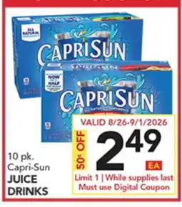 Pete's Fresh Market 10 pk. Capri-Sun JUICE DRINKS offer