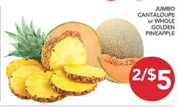 Pete's Fresh Market JUMBO CANTALOPE or WHOLE GOLDEN PINEAPPLE offer