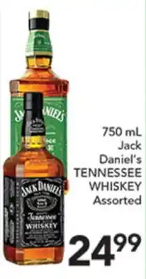 Pete's Fresh Market 750 mL Jack Daniel's TENNESSEE WHISKEY Assorted offer