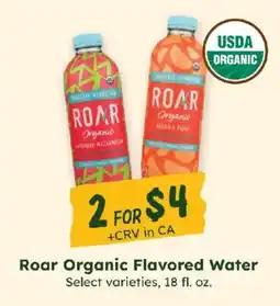 Sprouts Farmers Market Roar Organic Flavored Water offer