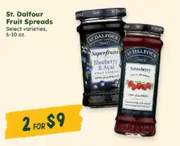 Sprouts Farmers Market St. Dalfour fruit spreads offer