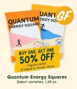 Sprouts Farmers Market Quantum Energy Squares offer