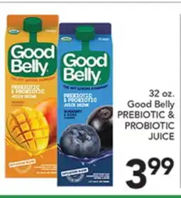 Pete's Fresh Market 32 oz. Good Belly PREBIOTIC & PROBIOTIC JUICE offer