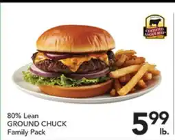 Pete's Fresh Market 80% Lean GROUND CHUCK offer