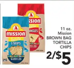 Pete's Fresh Market 11 oz. Mission BROWN BAG TORTILLA CHIPS offer