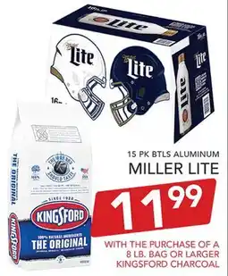 Pete's Fresh Market 15 PK BTLS ALUMINUM MILLER LITE offer