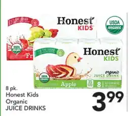 Pete's Fresh Market 8 pk. Honest Kids Organic JUICE DRINKS offer