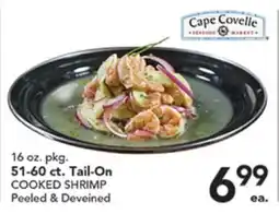 Pete's Fresh Market 51-60 ct. Tail-On COOKED SHRIMP offer