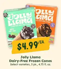 Sprouts Farmers Market Jolly Llama Dairy-Free Frozen Cones offer