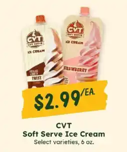 Sprouts Farmers Market Cvt soft serve ice cream offer