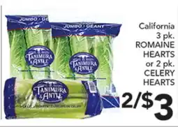 Pete's Fresh Market California ROMAINE HEARTS 3 pk. or CELERY HEARTS 2 pk offer
