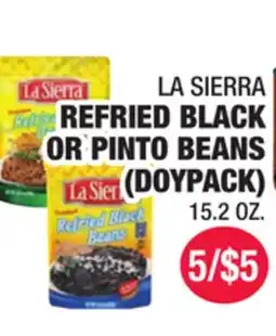 Carnicerias Jimenez LA SIERRA REFRIED BLACK OR PINTO BEANS offer