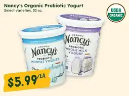 Sprouts Farmers Market Nancy's organic probiotic yogurt offer