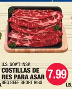Carnicerias Jimenez U.S. GOV'T INSPI costillas de res para asar offer
