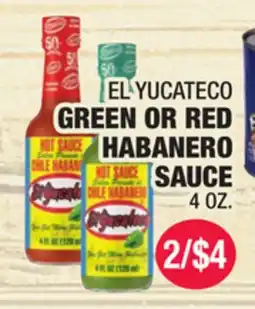 Carnicerias Jimenez EL YUCATECO GREEN OR RED HABANERO SAUCE offer