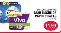 Carnicerias Jimenez COTTONELLE OR VIVA BATH TISSUE OR PAPER TOWELS offer