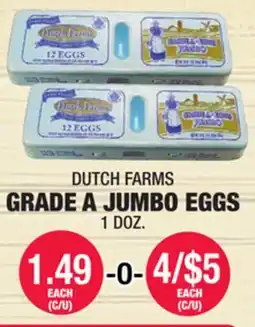 Carnicerias Jimenez DUTCH FARMS GRADE A JUMBO EGGS offer