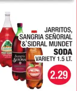Carnicerias Jimenez JARritos, Sangria Señorial & Sidral Mundet Soda offer