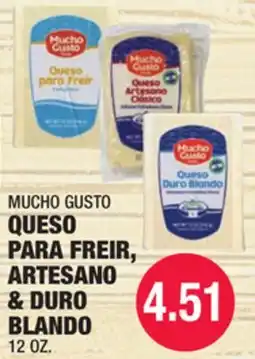 Carnicerias Jimenez MUCHO GUSTO QUESO PARA FREIR, ARTESANO & DURO BLANDO offer