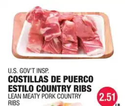 Carnicerias Jimenez U.S. GOV'T INSPI. COSTILLAS DE PUERCO ESTILO COUNTRY RIBS offer