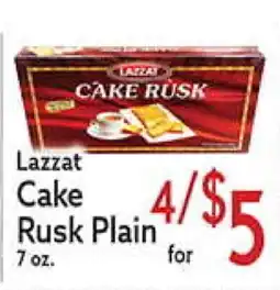 World Fresh Market Lazzat Cake Rusk Plain offer