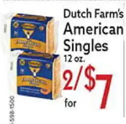 World Fresh Market Dutch Farm's American Singles offer