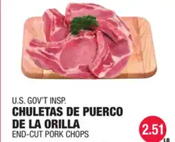 Carnicerias Jimenez U.S. GOV'T INSPI CHULETAS DE PUECO DE LA ORILLA offer