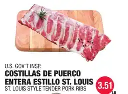 Carnicerias Jimenez U.S. GOV'T INSPECTED COSTILLAS DE PUERCO ENTERA ESTILLO ST. LOUIS offer