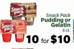 Living Fresh Market Snack Pack Pudding or Gelatin offer