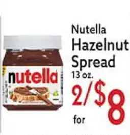 World Fresh Market Nutella Hazelnut Spread offer