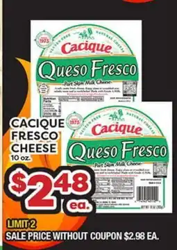 Torres Supermercado CACIQUE FRESCO CHEESE offer