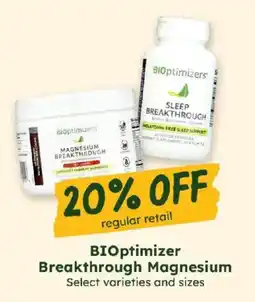Sprouts Farmers Market BioOptimizers Breakthrough Magnesium offer