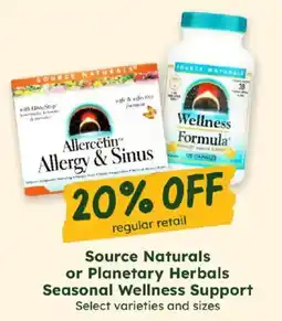 Sprouts Farmers Market Source Naturals seasonal wellness support offer
