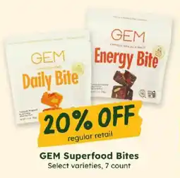 Sprouts Farmers Market Gem Superfood Bites offer