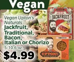 Living Fresh Market Vegan Upton's Naturals Jackfruit, Traditional, Bacon, Italian or Chorizo offer