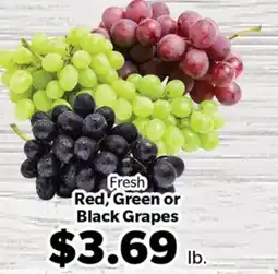 Living Fresh Market Fresh Red, Green or Black Grapes offer