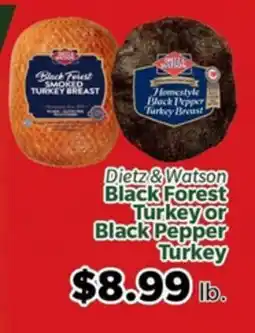 Living Fresh Market Dietz & Watson Black Forest Turkey or Black Pepper Turkey offer