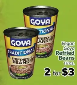 Living Fresh Market Vegan Goya Refried Beans offer