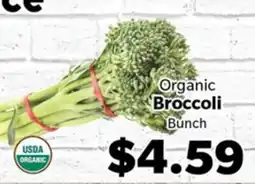 Living Fresh Market Organic Broccoli Bunch offer