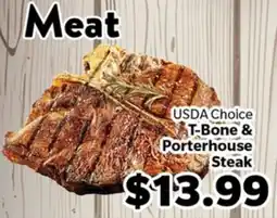 Living Fresh Market USDA Choice T-Bone & Porterhouse Steak offer