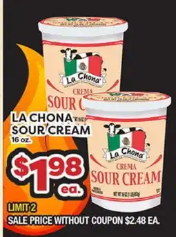 Torres Supermercado LA CHONA SOUR CREAM offer