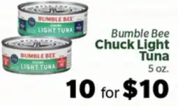 Living Fresh Market Bumble Bee Chuck Light Tuna offer