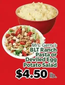Living Fresh Market Mrs. Gerry's BLT Ranch Pasta or Deviled Egg Potato Salad offer