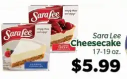 Living Fresh Market Sara Lee Cheesecake offer