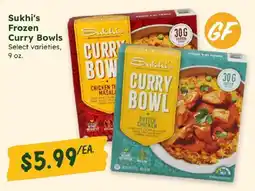 Sprouts Farmers Market Sukhi's frozen curry bowls offer