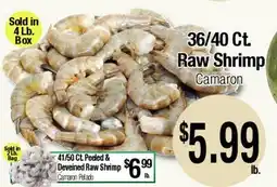 Big Saver Foods 41/60 Ct Peeled & Deveined Raw Shrimp, 36/40 Ct Raw Shrimp offer