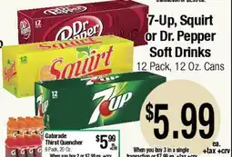 Big Saver Foods 7-Up, Squirt or Dr. Pepper Soft Drinks offer