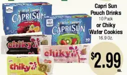 Big Saver Foods Capri Sun Pouch Drinks or Chiky Wafer Cookies offer