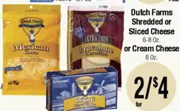Big Saver Foods Dutch Farms Shredded or Sliced Cheese offer
