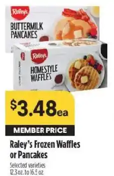 Raley's Raley's Frozen Waffles or Pancakes offer